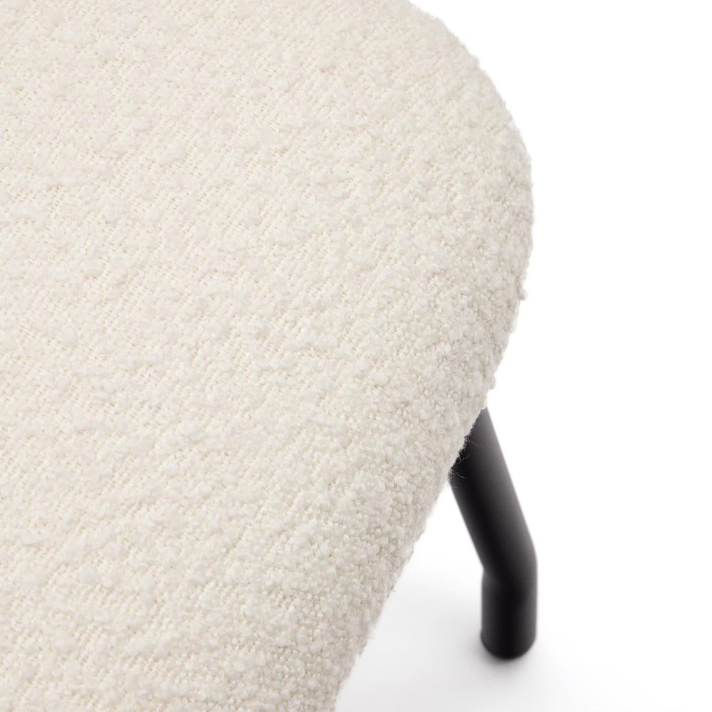 Voetenbank BELINA - Witte schapenvacht KAV S1500002J33