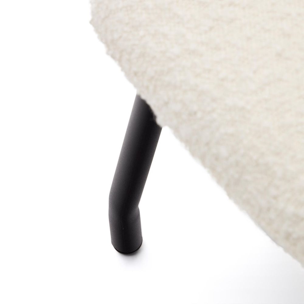 Voetenbank BELINA - Witte schapenvacht KAV S1500002J33