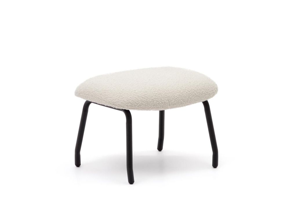 Voetenbank BELINA - Witte schapenvacht KAV S1500002J33