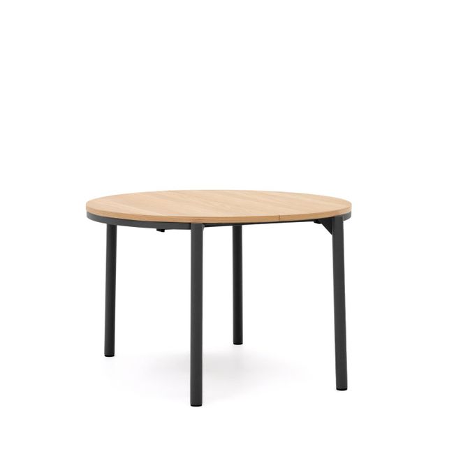 Uitschuifbare ronde tafel MONTUIRI - Eikenfineer