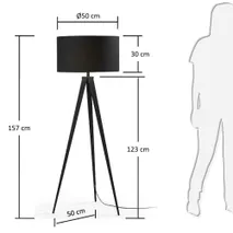 Vloerlamp IGUAZU - Zwart KAV A783E01