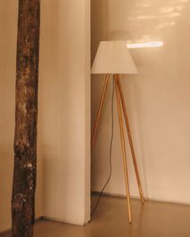 Vloerlamp BENICARLO - Massief rubberhout KAV L0200004MM46