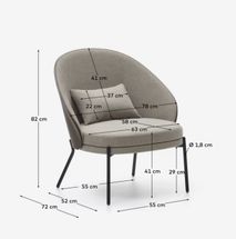 Fauteuil EAMY - Lichtbruin/Wengé KAV S0900001HE03
