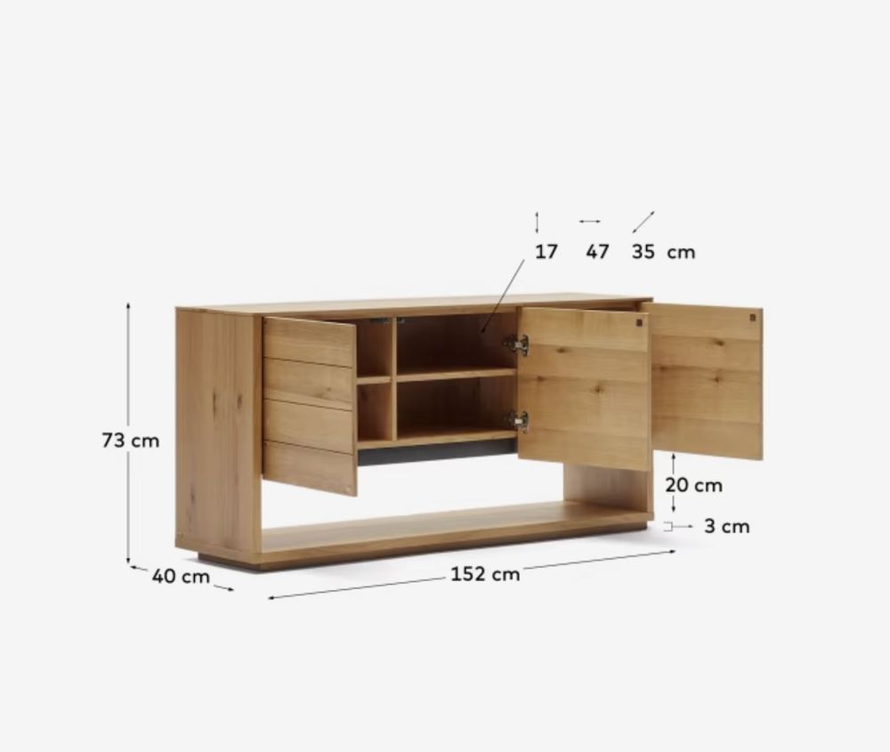 Dressoir ALGUEMA - Eikenfineer KAV M0100006MM40