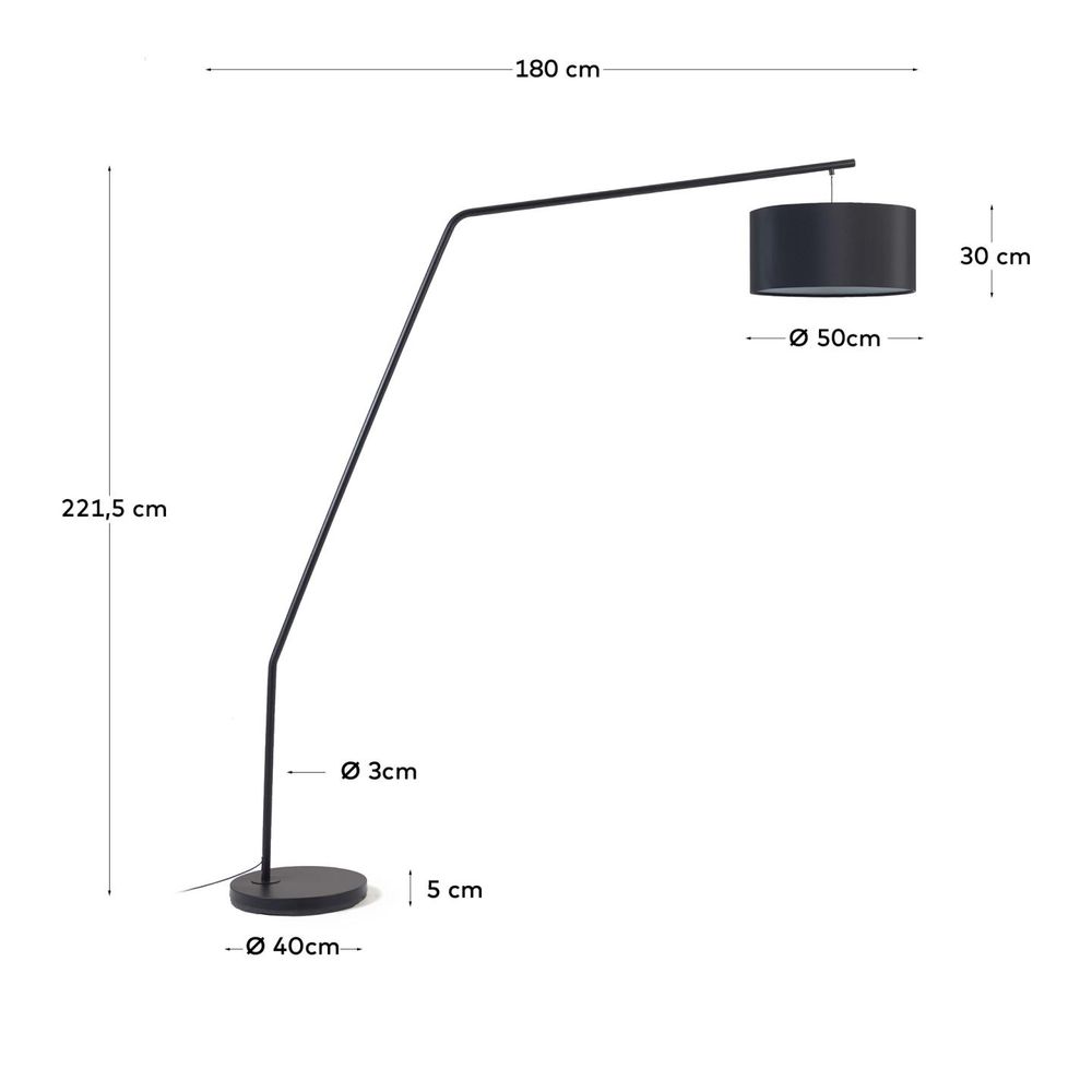 Vloerlamp CIANA - Zwart KAV AA8917R01