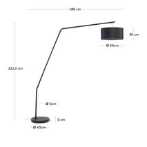 Vloerlamp CIANA - Zwart KAV AA8917R01