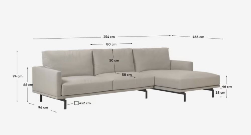 Hoekzetel GALENE - Beige KAV S801-40D-GR39