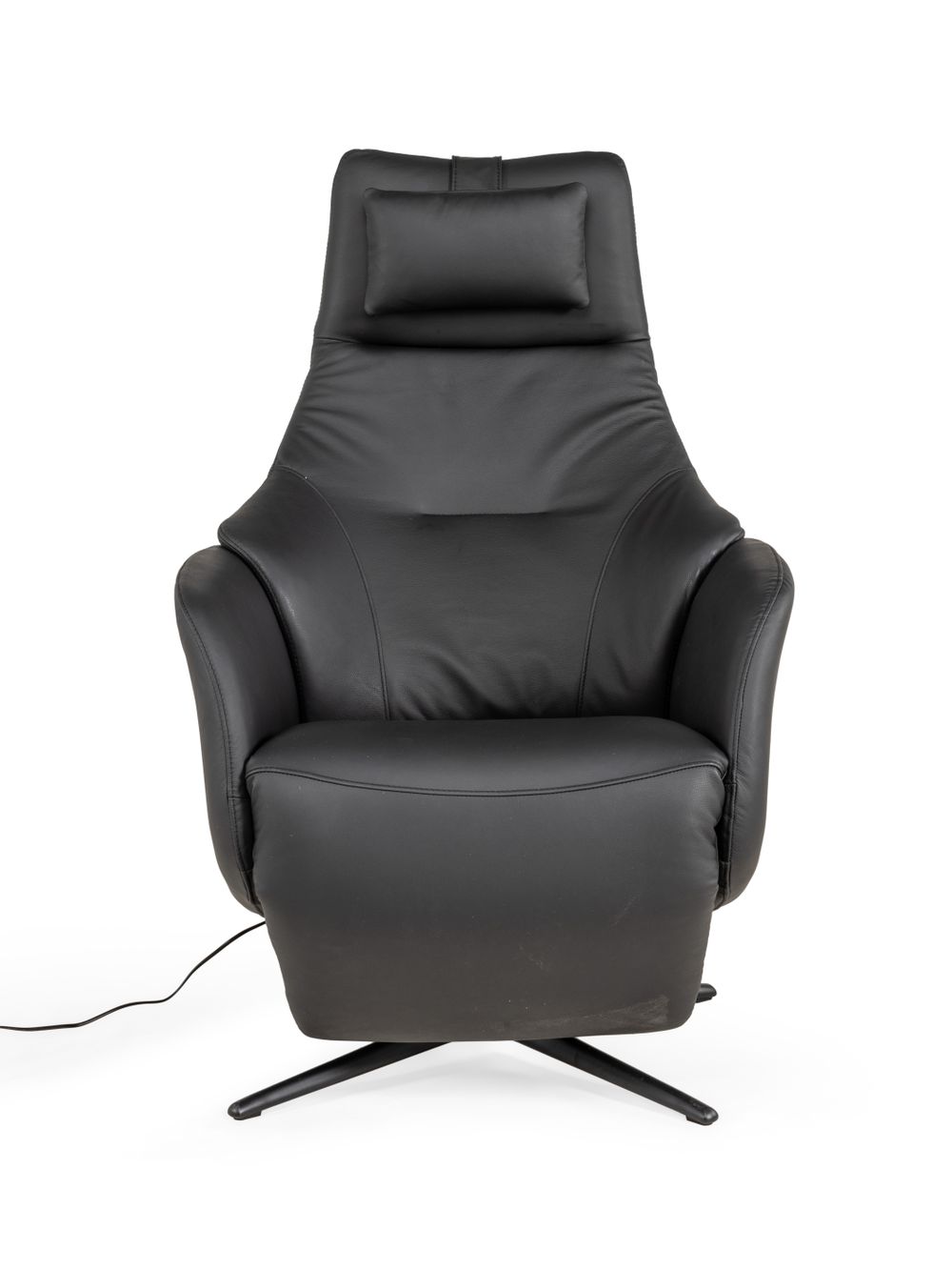 Elektrische relaxfauteuil RANA - Zwart leder MED RA RXE-A-A804