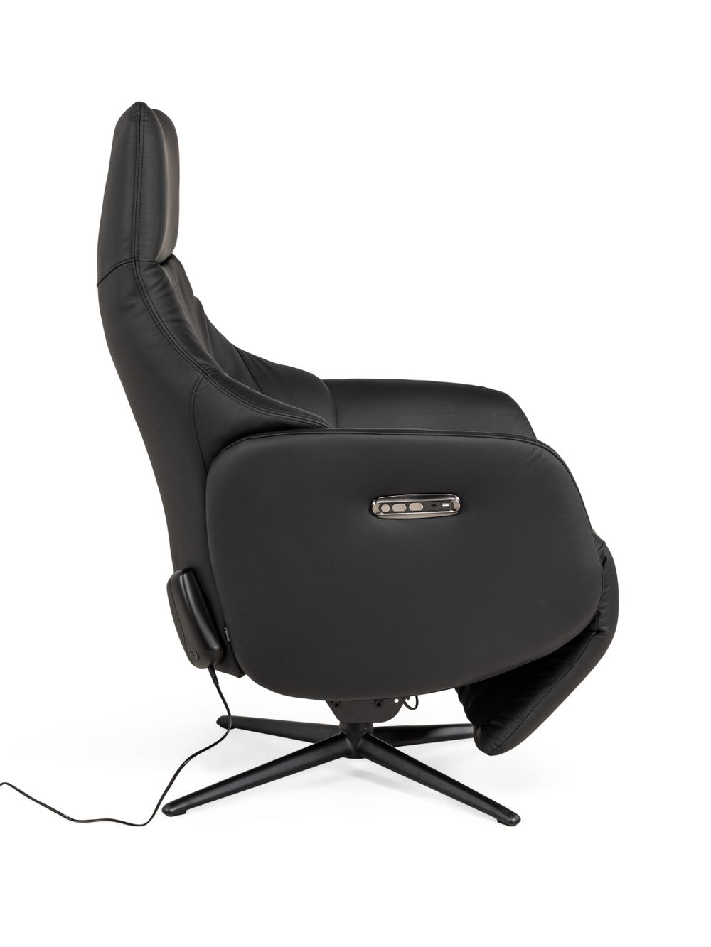 Elektrische relaxfauteuil RANA - Zwart leder MED RA RXE-A-A804