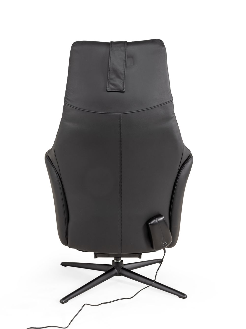 Elektrische relaxfauteuil RANA - Zwart leder MED RA RXE-A-A804