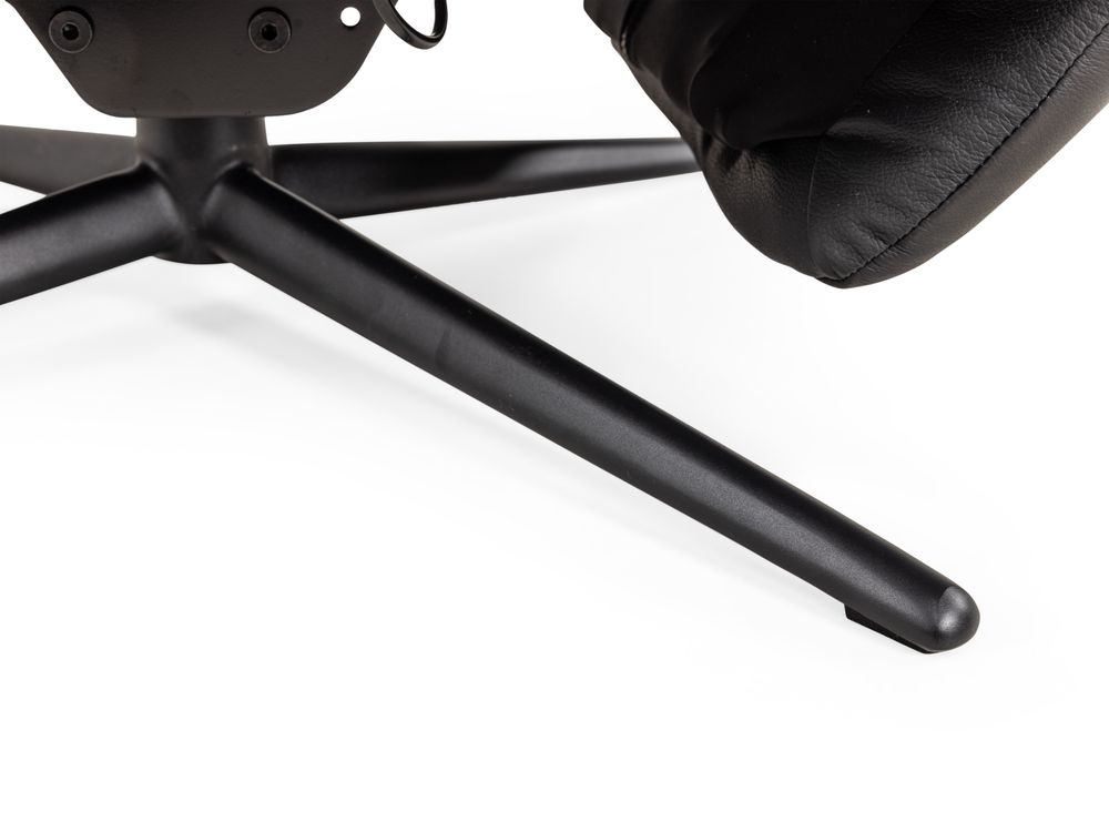 Elektrische relaxfauteuil RANA - Zwart leder MED RA RXE-A-A804