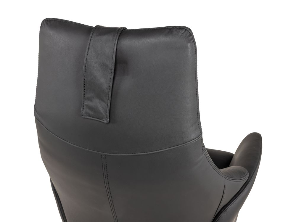 Elektrische relaxfauteuil RANA - Zwart leder MED RA RXE-A-A804
