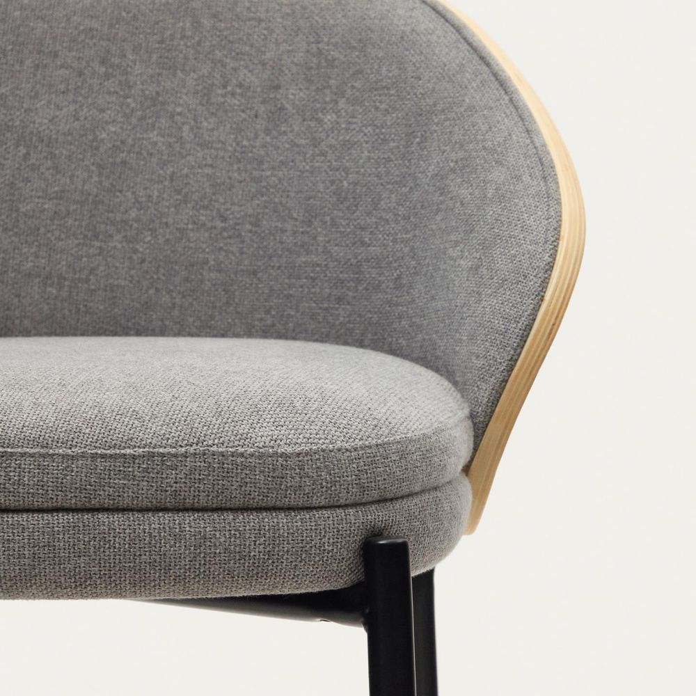 Barstoel EAMY - Lichtgrijs / Zwart KAV C0600053HE12