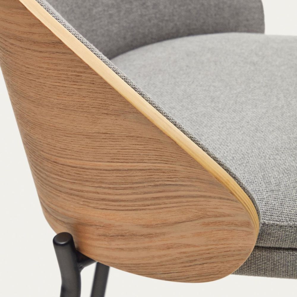 Barstoel EAMY - Lichtgrijs / Zwart KAV C0600053HE12