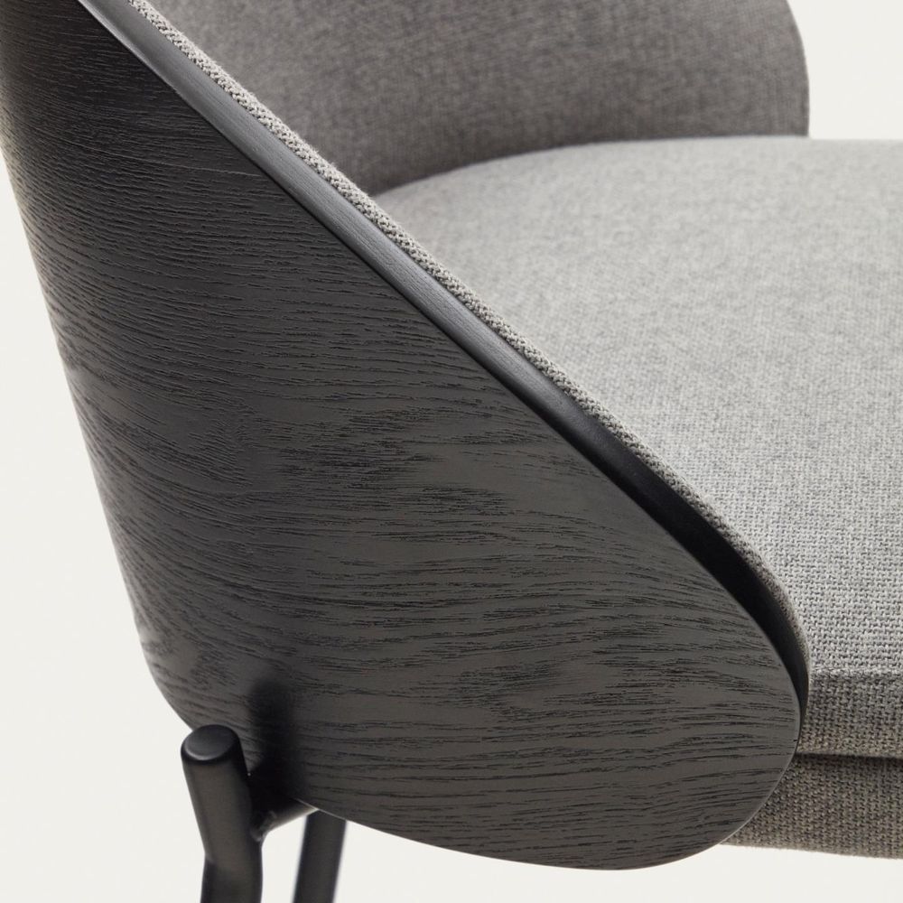 Barstoel EAMY - Lichtgrijs / Zwart KAV C0600055HE12