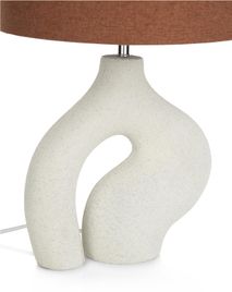 Tafellamp FREYA - Wit/Roestbruin CCM 50434WIT