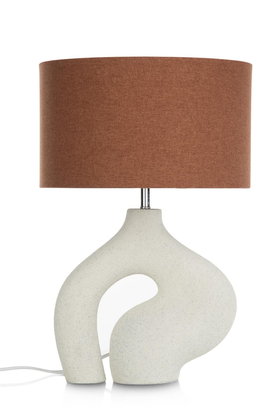 Tafellamp FREYA - Wit/Roestbruin CCM 50434WIT