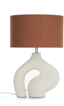 Tafellamp FREYA - Wit/Roestbruin CCM 50434WIT