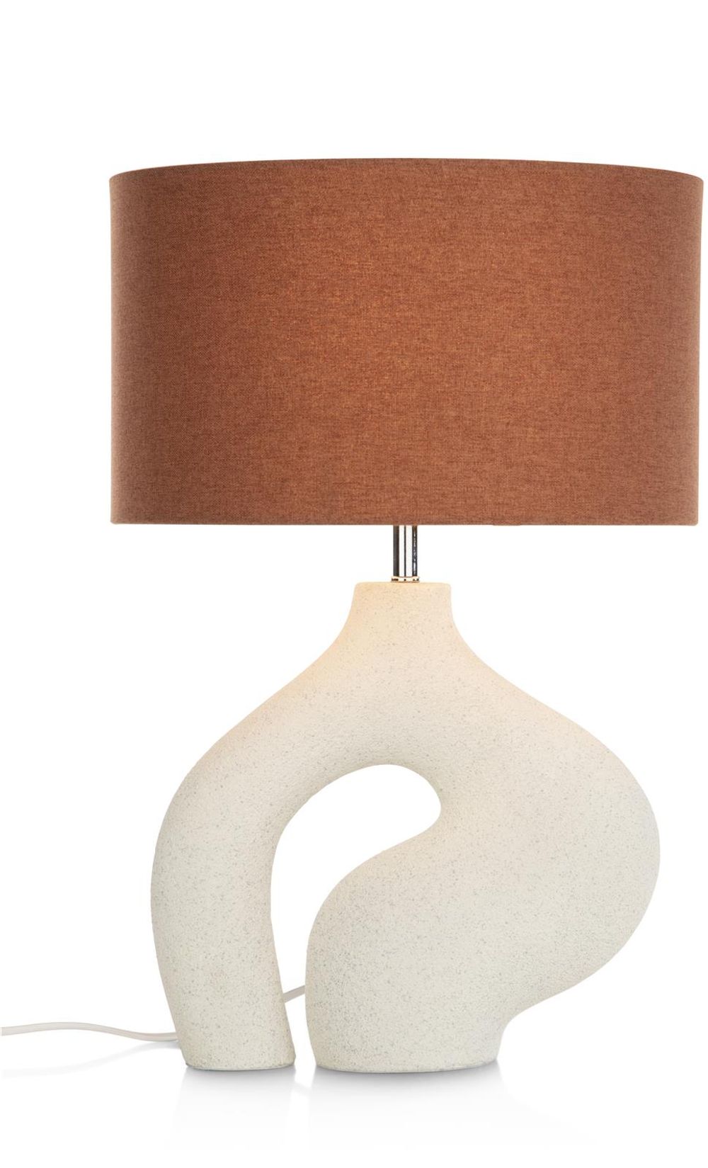 Tafellamp FREYA - Wit/Roestbruin CCM 50434WIT