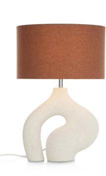 Tafellamp FREYA - Wit/Roestbruin CCM 50434WIT