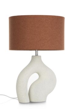 Tafellamp FREYA - Wit/Roestbruin CCM 50434WIT