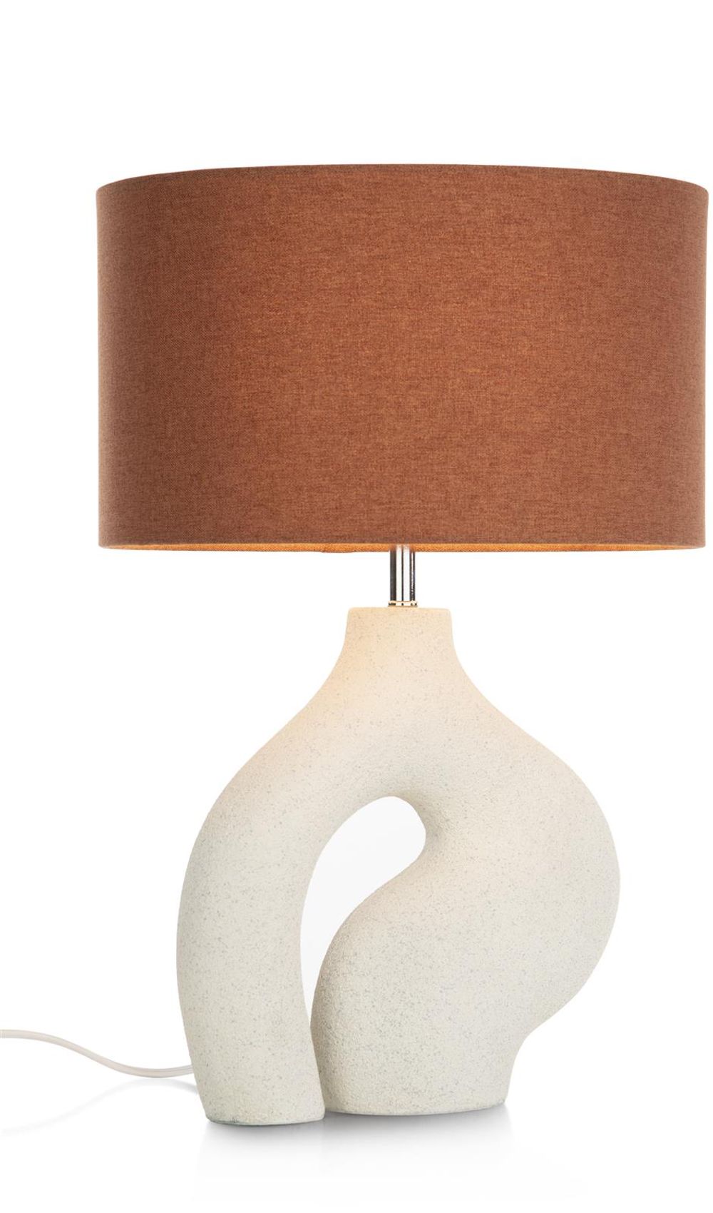 Tafellamp FREYA - Wit/Roestbruin CCM 50434WIT