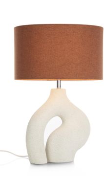 Tafellamp FREYA - Wit/Roestbruin CCM 50434WIT