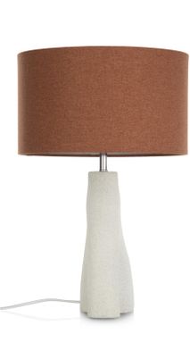 Tafellamp FREYA - Wit/Roestbruin CCM 50434WIT