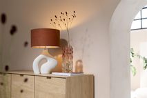 Tafellamp FREYA - Wit/Roestbruin CCM 50434WIT