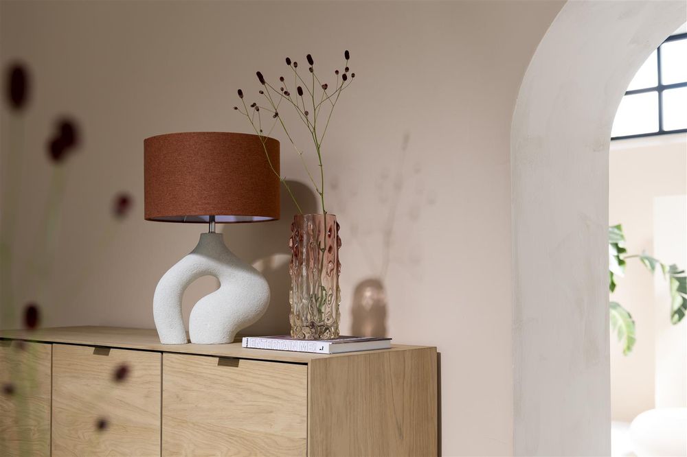 Tafellamp FREYA - Wit/Roestbruin CCM 50434WIT