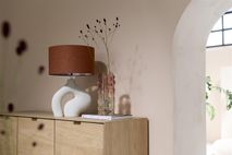 Tafellamp FREYA - Wit/Roestbruin CCM 50434WIT