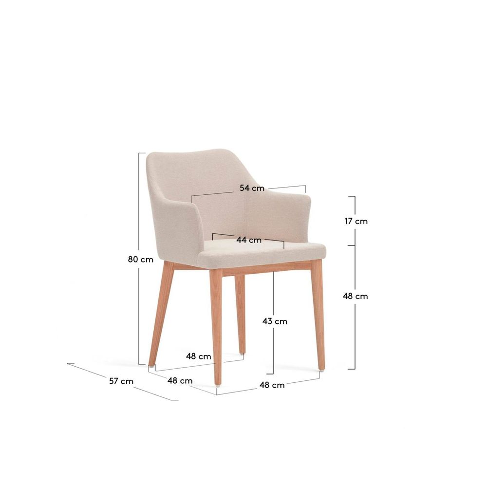 Eetkamerstoel CROFT - Beige KAV CC0077KY12