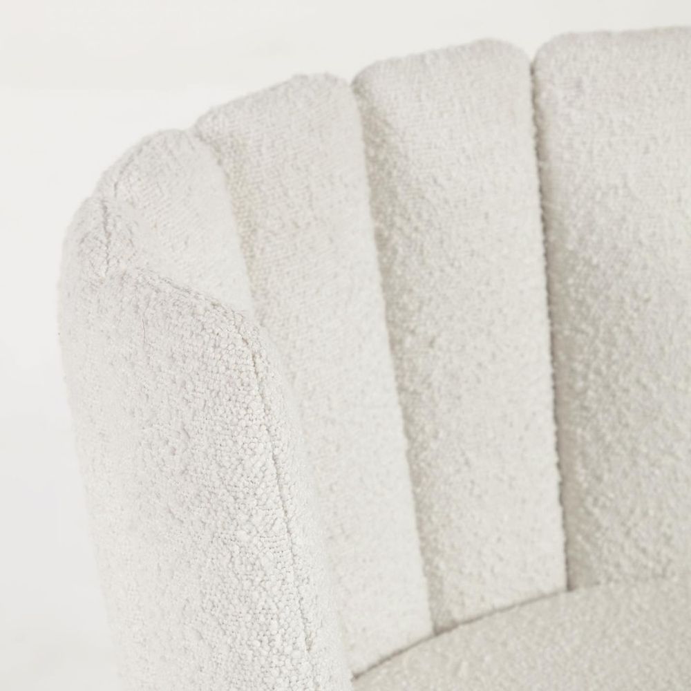 Stoel ANIELA - Grijs bouclÚ KAV CC2025J33