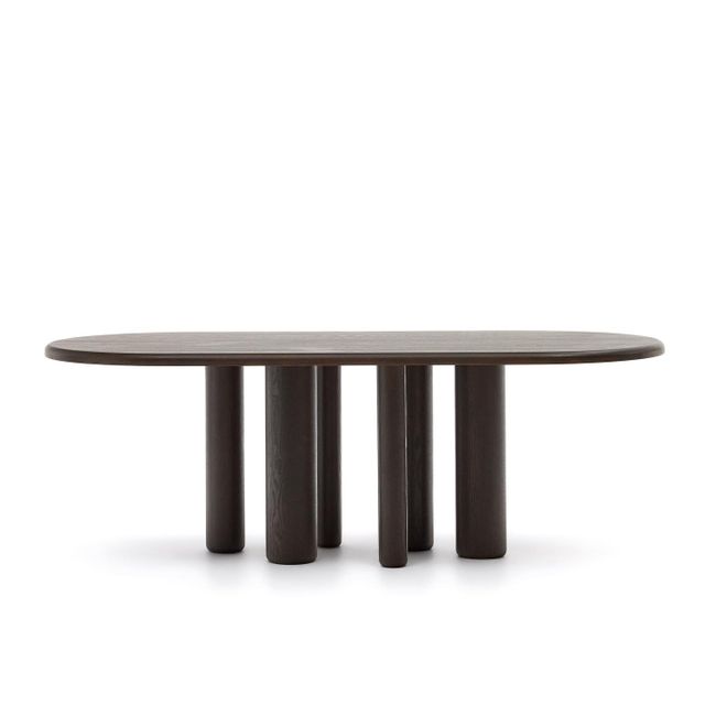 Eetkamertafel MAILEN - Donker essenfineer