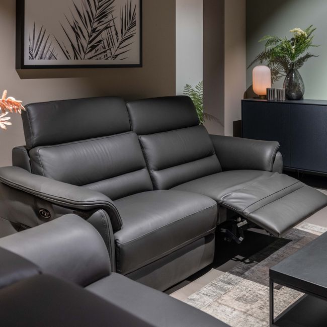 3-zit met 2 elektrische relaxen ALABAMA - Grijsbru