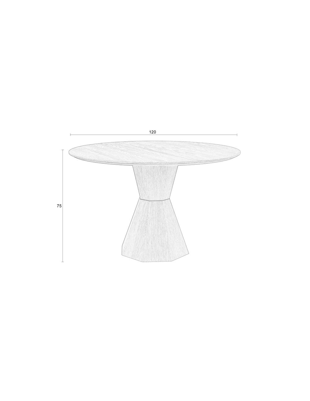 Ronde tafel LOTUS - Eik fineer ZVR 2100167