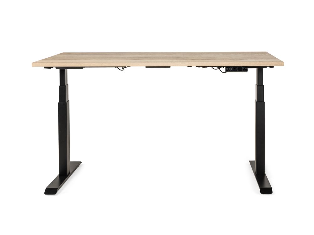 Zit/sta bureau elektrisch BUDGET - Eik/zwart ORO ZS168ZHE