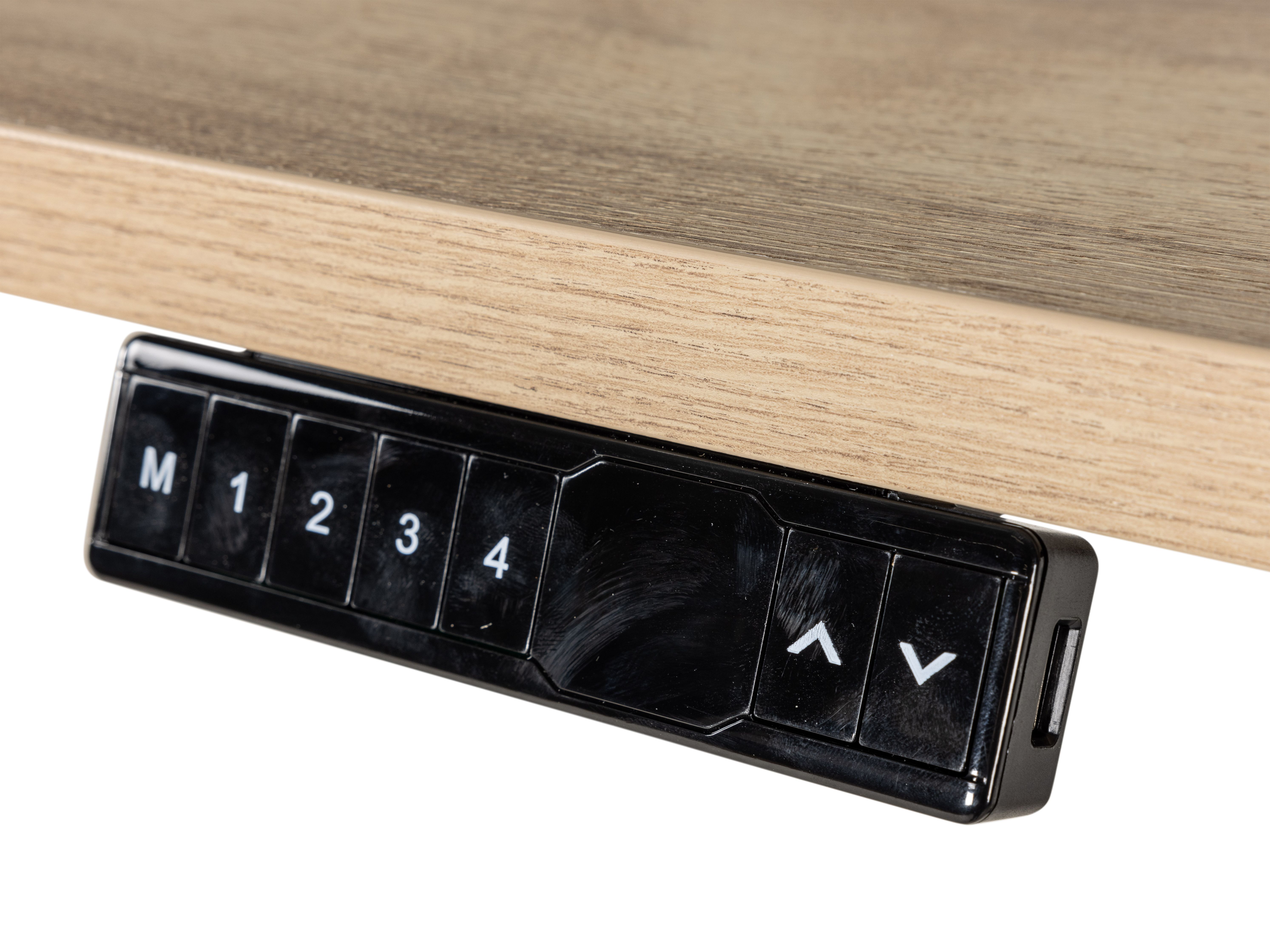 Zit/sta bureau elektrisch BUDGET - Eik/zwart