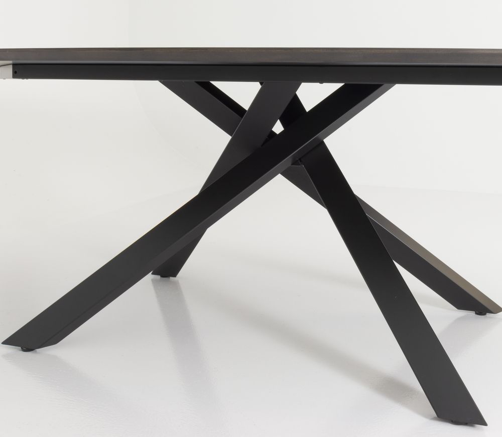 Ovale tafel COX - Zwart hout/metaal TRS CO 3708-921