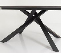 Ovale tafel COX - Zwart hout/metaal TRS CO 3708-921