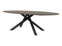 Ovale tafel COX - Zwart hout/metaal TRS CO 3708-921