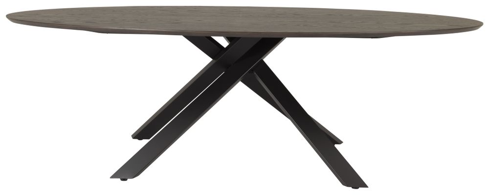 Ovale tafel COX - Zwart hout/metaal TRS CO 3708-921