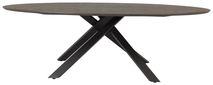 Ovale tafel COX - Zwart hout/metaal TRS CO 3708-921