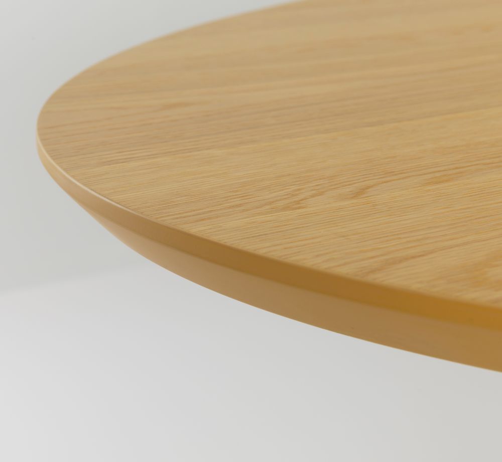 Ovale tafel COX - Zwart hout/metaal TRS CO 3708-956