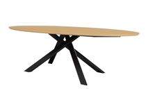 Ovale tafel COX - Zwart hout/metaal TRS CO 3708-956