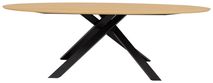 Ovale tafel COX - Zwart hout/metaal TRS CO 3708-956