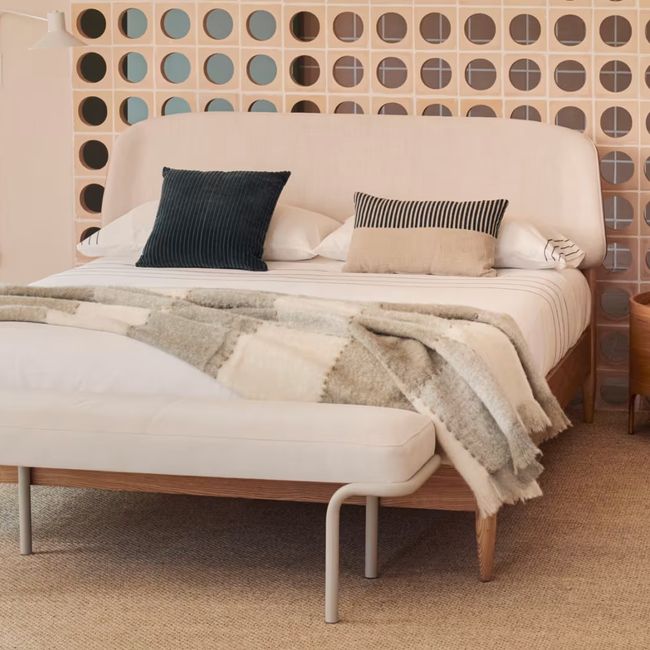 Bed OCTAVIA - Wit/Essenhout