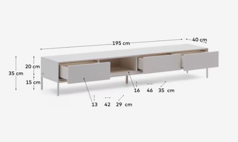 Tv-meubel VEDRANA - Wit KAV M1000021LL05