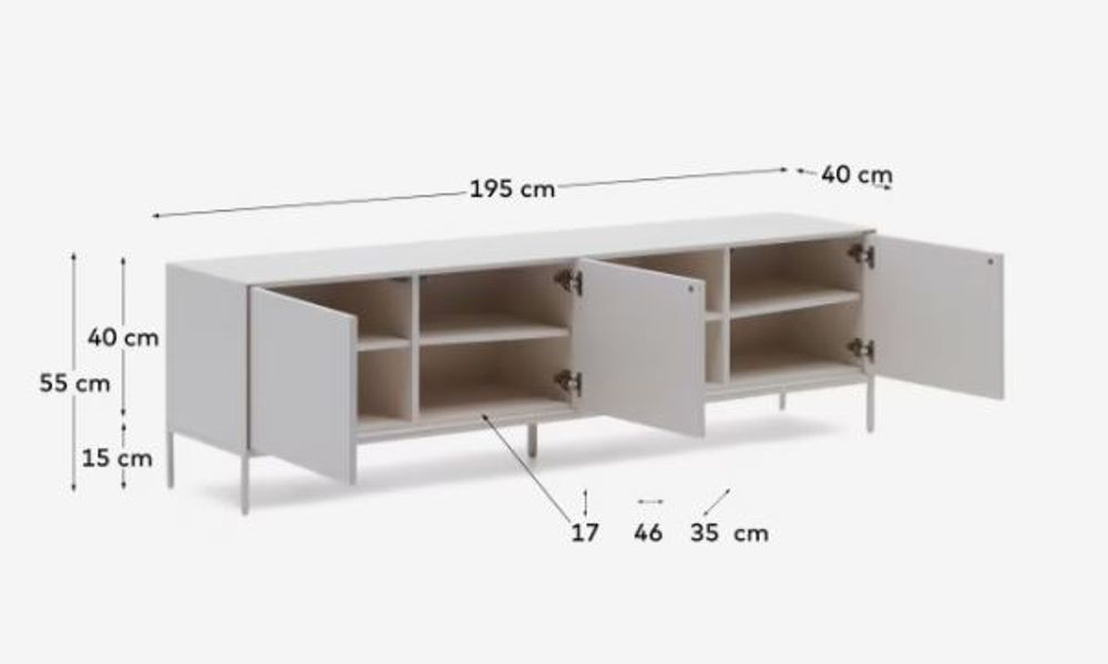 Tv-meubel VEDRANA - Wit KAV M1000023LL05