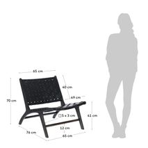 Fauteuil CALIXTA - Zwart KAV CC1947P01